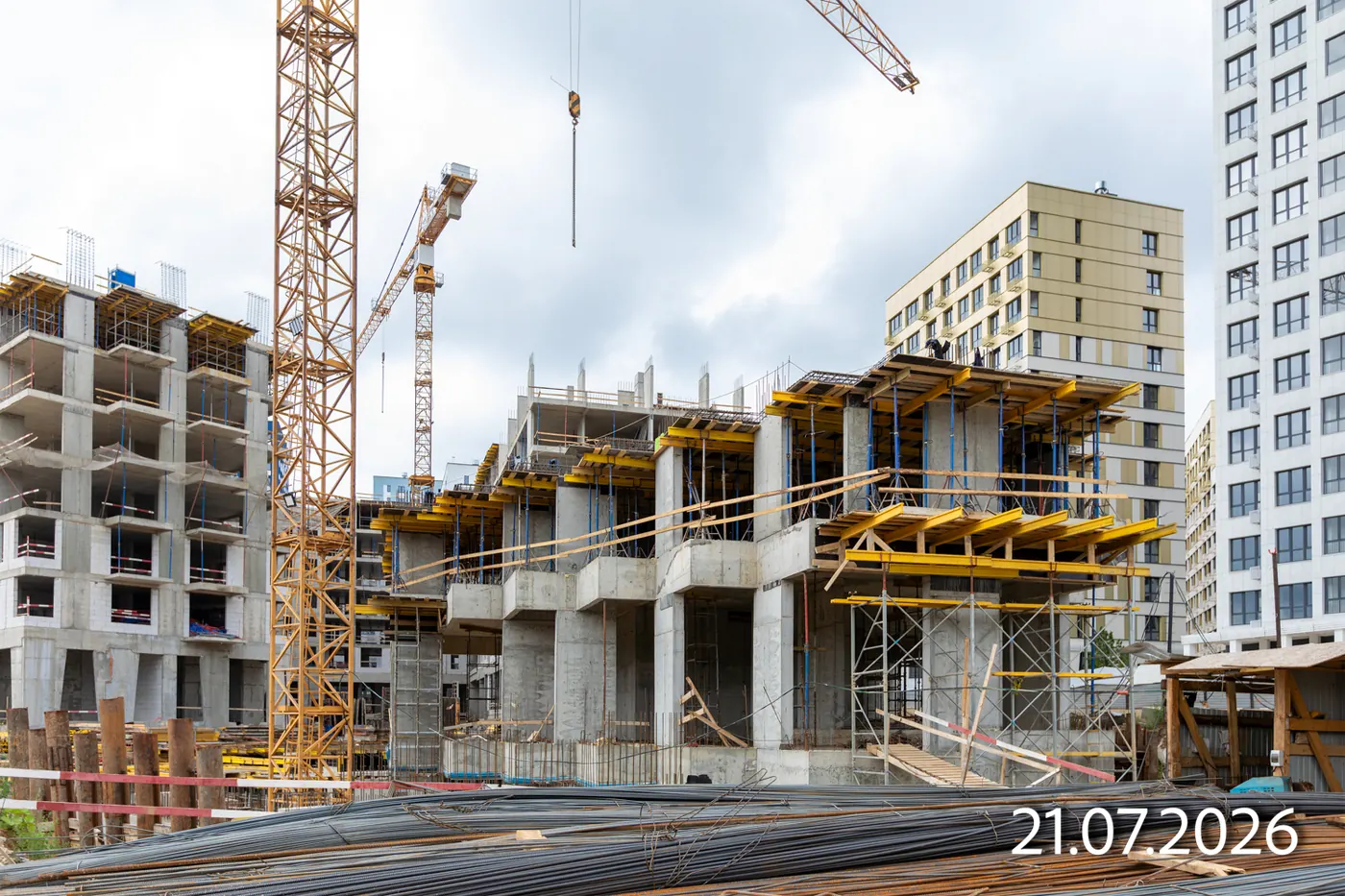 Ход строительства ЖК Дзен-кварталы, июль 2026 — кадр 3 из 9